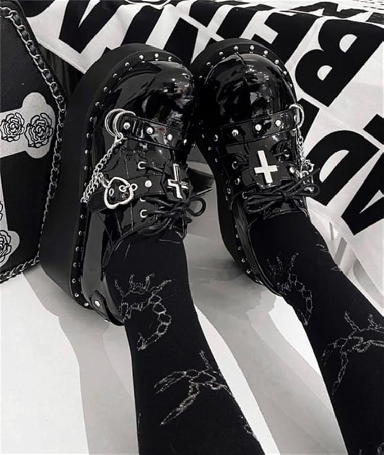 希少☪︎SALE 厚底ブーツ 編み上げ BLACK 地雷 サブカル y2k パンク 希少☪︎SALE 厚底ブーツ 編み上げ BLACK 地雷 サブカル y2k